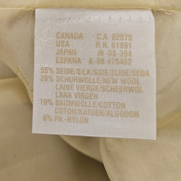 Escada Margaretha Ley Silk And Wool Chevron Blazer In Beige And Blue Sz 42 NWT - Picture 6 of 10